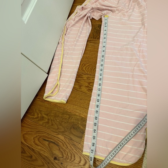 Cosabella Maternity Pima Cotton Pajama Set, size L, pants & tank, pink stripe - Picture 9 of 13